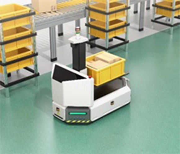 Automated guided vehicle Le bruit généré par les VGA classiques les rend inappropriés aux environnements silencieux !