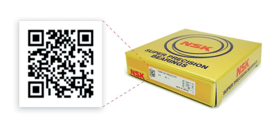 L´application NSK Verify permet d´établir l´authenticité d´un produit en scannant un code-barres 2D à l´aide d´un smartphone.