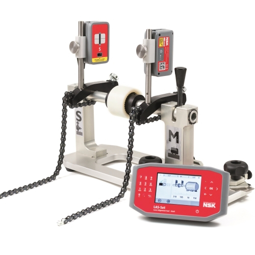 NSK’s LAS-Set laser alignment tool for shafts uses dual line lasers for easy set-up